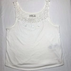 Abercrombie kids xl white top